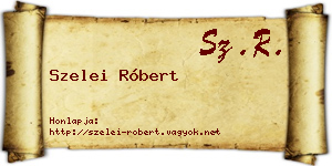 Szelei Róbert névjegykártya